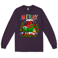 Plum merry christmas car Long Sleeve Tee - CowhideDigitalArt