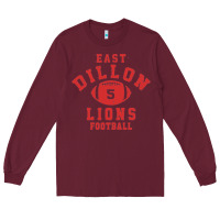 Burgundy Friday Night Lights East Dillon Lions Football Jersey Long Sleeve Tee - Craftify