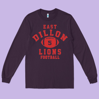 Friday Night Lights East Dillon Lions Football Jersey Long Sleeve Tee Designed By Craftify