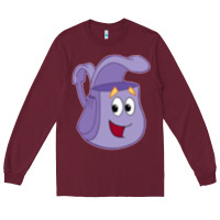 Burgundy dora the backpack   1 Long Sleeve Tee - Craftify