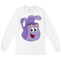 White dora the backpack   1 Long Sleeve Tee - Craftify