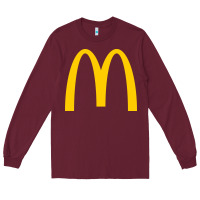 Burgundy mcd onald's golden arches Long Sleeve Tee - Craftify