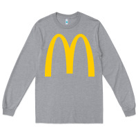 Heather Grey mcd onald's golden arches Long Sleeve Tee - Craftify