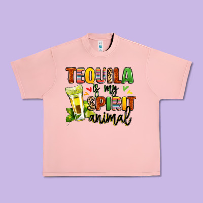Tequila Is My Spirit Animal Urban Heavy Tee Designed By Lillyallendesigns