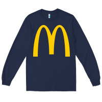 Navy mcd onald's golden arches Long Sleeve Tee - Craftify