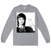 Heather Grey Jane Fonda Mugshot GIFT Long Sleeve Tee - Craftify