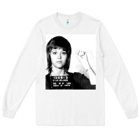 White Jane Fonda Mugshot GIFT Long Sleeve Tee - Craftify