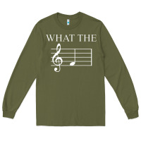 Army Green what the f note key music humor gift Long Sleeve Tee - Craftify
