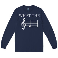 Navy what the f note key music humor gift Long Sleeve Tee - Craftify