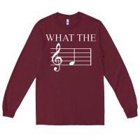 Burgundy what the f note key music humor gift Long Sleeve Tee - Craftify