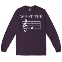 Plum what the f note key music humor gift Long Sleeve Tee - Craftify