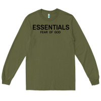 Army Green Fear Of God Essentials Long Sleeve Tee - Craftify