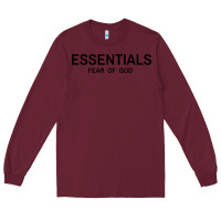 Burgundy Fear Of God Essentials Long Sleeve Tee - Craftify