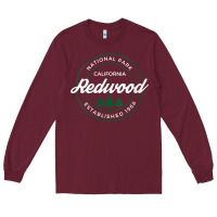 Burgundy womens redwood national park california gifts souvenir ca v neck t shi Long Sleeve Tee - Craftify