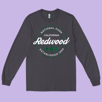 Womens Redwood National Park California Gifts Souvenir Ca V Neck T Shi Long Sleeve Tee Designed By Craftify