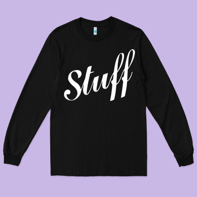 Stuff Long Sleeve Tee Designed By Craftify
