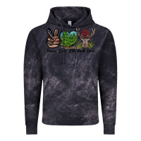 Cloud Black Peace Love Elk Buck Deer Vintage Hoodie - LillyAllenDesigns