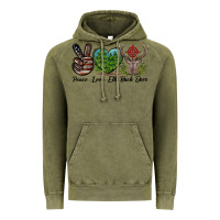Vintage Olive Peace Love Elk Buck Deer Vintage Hoodie - LillyAllenDesigns