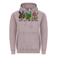 Vintage Zinc Peace Love Elk Buck Deer Vintage Hoodie - LillyAllenDesigns
