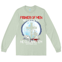 Matcha fisher of men we catch  em he cleans  em matthew 4 19 Long Sleeve Tee - Craftify