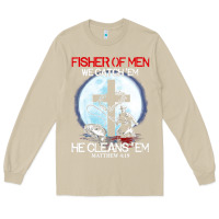 Mushroom fisher of men we catch  em he cleans  em matthew 4 19 Long Sleeve Tee - Craftify