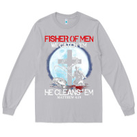 Moon Dust fisher of men we catch  em he cleans  em matthew 4 19 Long Sleeve Tee - Craftify