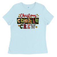 Baby Blue Christmas cookie crew Ladies Tee - FaDigitalArtStudio