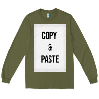 Army Green Copy Paste Long Sleeve Tee - Craftify