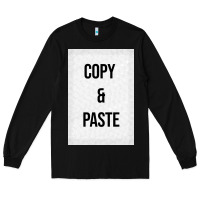 Black Copy Paste Long Sleeve Tee - Craftify