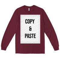 Burgundy Copy Paste Long Sleeve Tee - Craftify