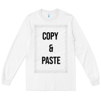 White Copy Paste Long Sleeve Tee - Craftify