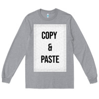 Heather Grey Copy Paste Long Sleeve Tee - Craftify