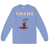 Colony Blue Swans Long Sleeve Tee - Craftify