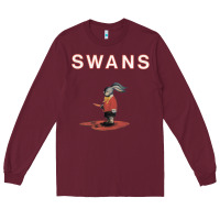 Burgundy Swans Long Sleeve Tee - Craftify