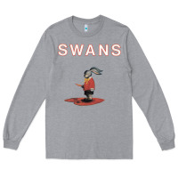 Heather Grey Swans Long Sleeve Tee - Craftify