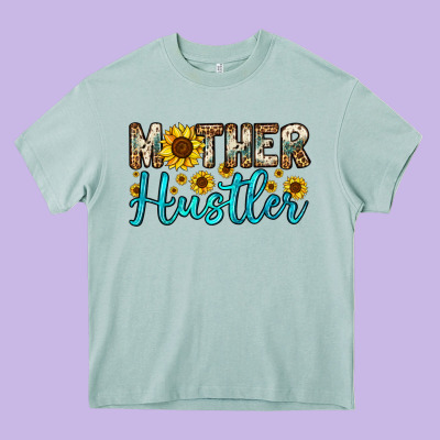 Mother Hustler Heavy Core Tee Designed By Oliviacreatesart