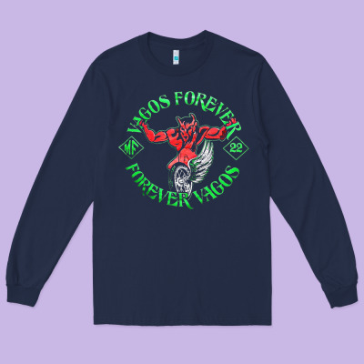 Vagos Mc Long Sleeve Tee Designed By Craftify