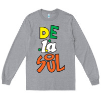 Heather Grey De La Soul Print Long Sleeve Tee - Craftify