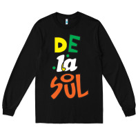 Black De La Soul Print Long Sleeve Tee - Craftify