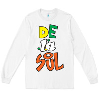 White De La Soul Print Long Sleeve Tee - Craftify