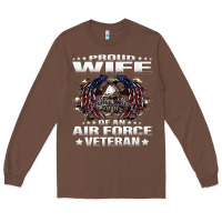 Chestnut proud wife of an air force veteran military vet spouse gifts premium m Long Sleeve Tee - Craftify