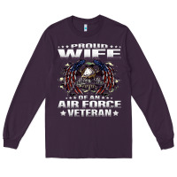 Plum proud wife of an air force veteran military vet spouse gifts premium m Long Sleeve Tee - Craftify