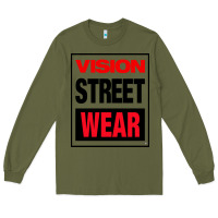 Army Green VISION STREET WEAR Long Sleeve Tee - InspiraDesign