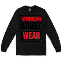 Black VISION STREET WEAR Long Sleeve Tee - InspiraDesign