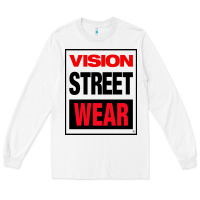 White VISION STREET WEAR Long Sleeve Tee - InspiraDesign