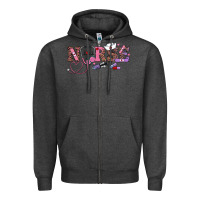 Charcoal Heather valentines day nurse Zipper Hoodie - RanaPortraitStore