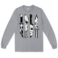 Heather Grey knives horror movie friday halloween horror goth evil t shirt Long Sleeve Tee - InspiraDesign