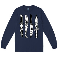Navy knives horror movie friday halloween horror goth evil t shirt Long Sleeve Tee - InspiraDesign
