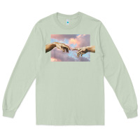 Matcha creation of adam hands aesthetic t shirt Long Sleeve Tee - InspiraDesign