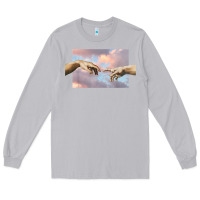 Moon Dust creation of adam hands aesthetic t shirt Long Sleeve Tee - InspiraDesign